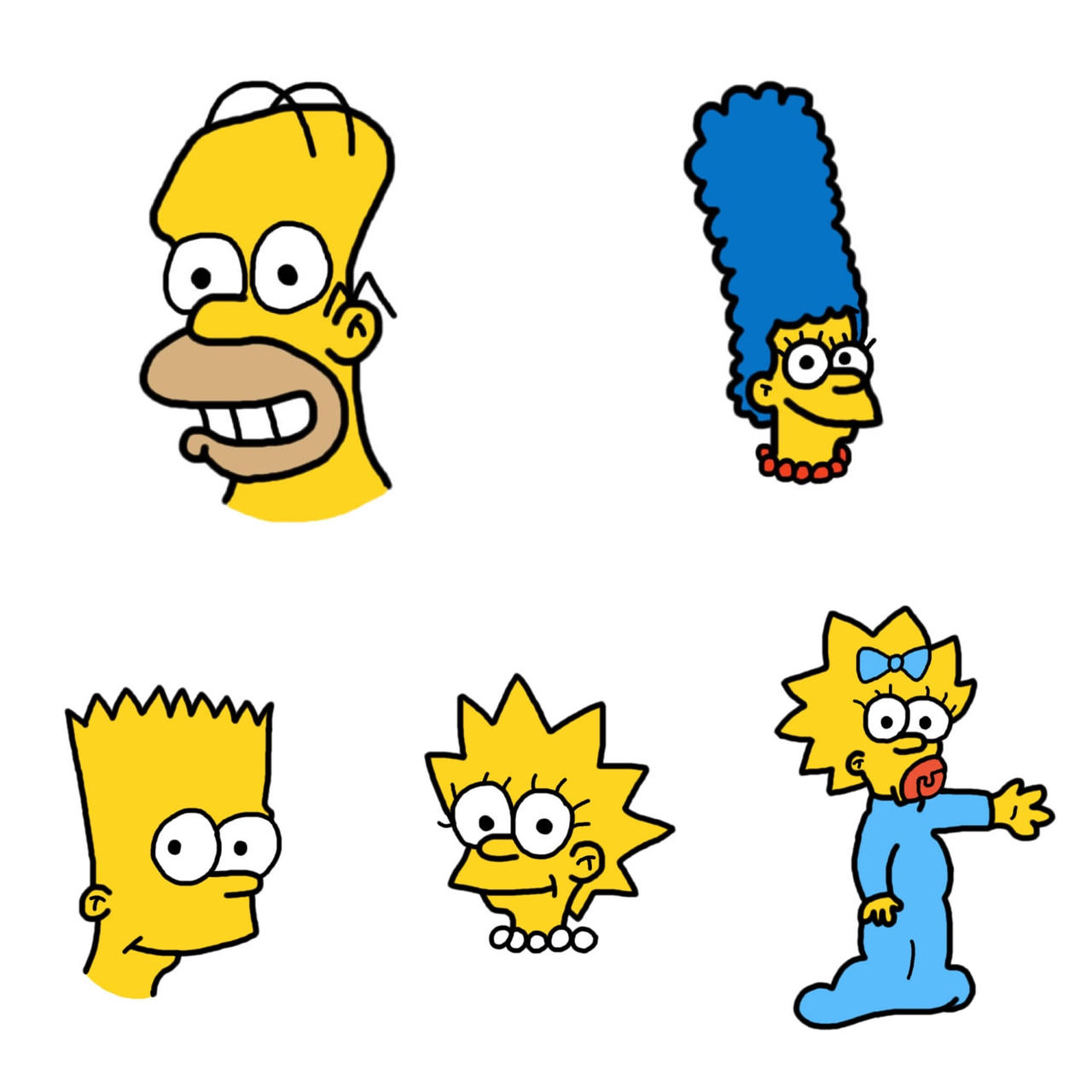 Simpson Family Heads by IAmAutism on DeviantArt