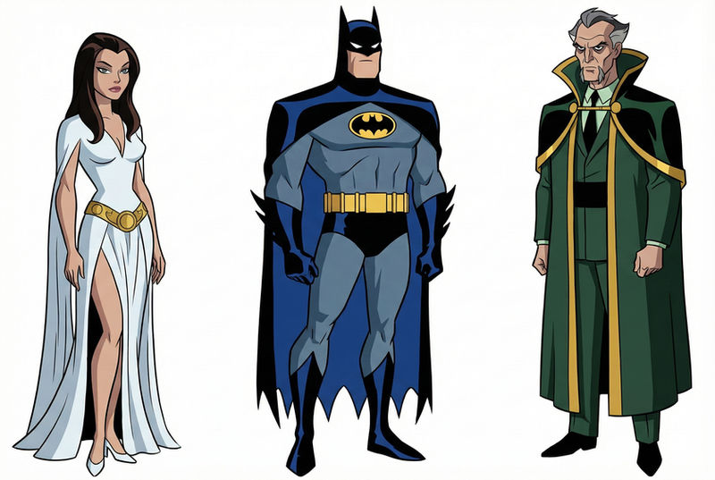 Animated Batman Razalgul Talia, Batman and Ras a Gul by JB-Art-AI on DeviantArt