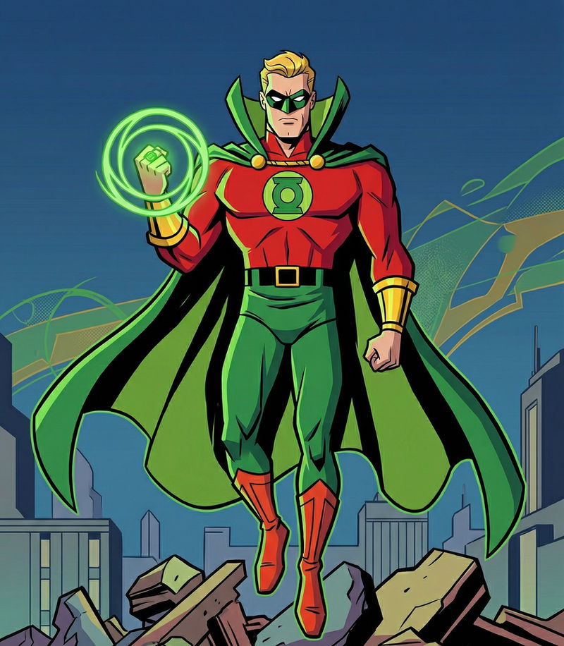 Alan Scott Roufa Green Lantern Alan Scott by JB-Art-AI on DeviantArt