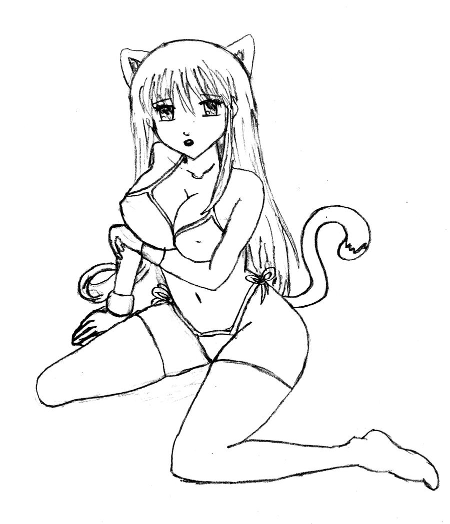 Sweet kitty (lineart)