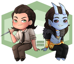 tva loki and frost giant loki chibi .:myart:. by isaya-nee