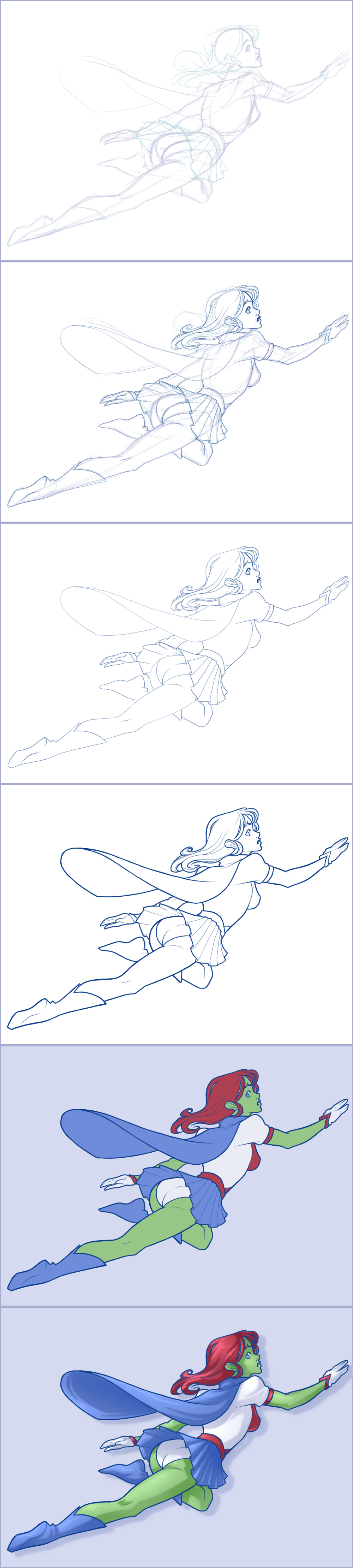 Miss Martian - step by step