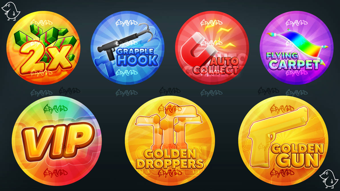 Commissioned Gamepass Icons i made for 'HeisterGame' on Twitter :  r/robloxgamedev