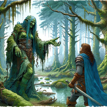 Fantasy Illustration - The Hag and the Knight