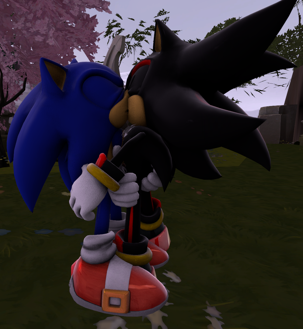 Sonic and Shadow kissing by justin777777777 on DeviantArt