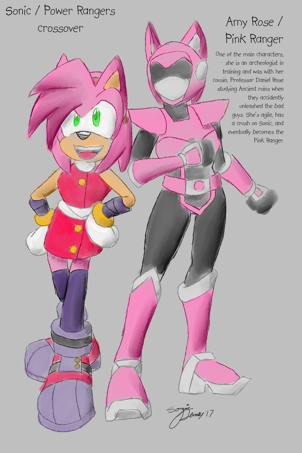 Sonic x Power Rangers - Amy Rose/Pink Ranger by SonicRemix on DeviantArt