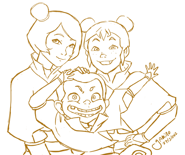 Jinora, Meelo, and Ikki