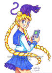 Usagi with Gameboy (Sold!) by Yamino