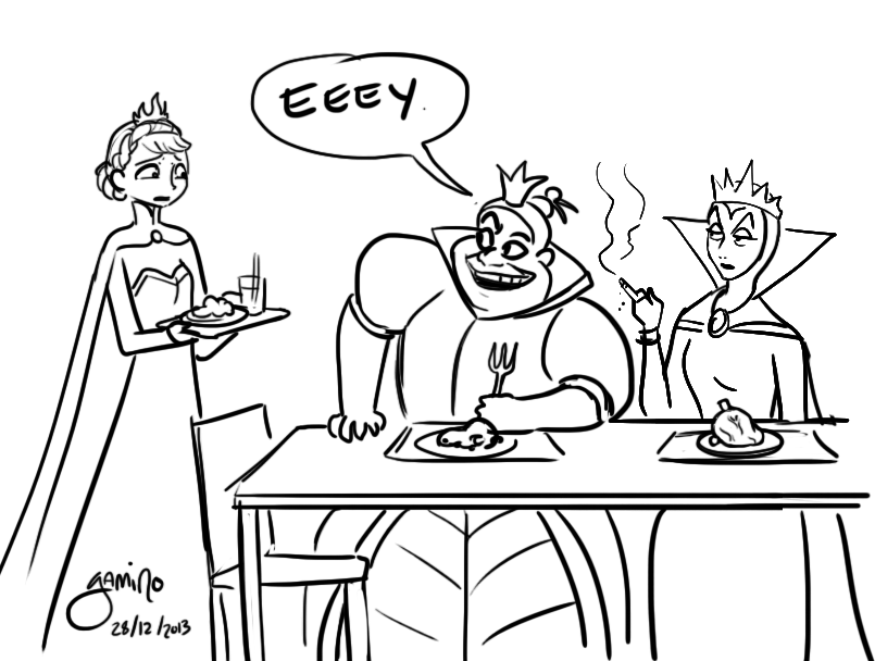 Awkwardness at the Queen's table