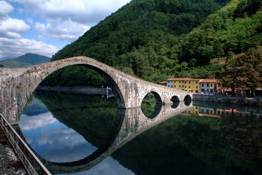 bridge on a mirror