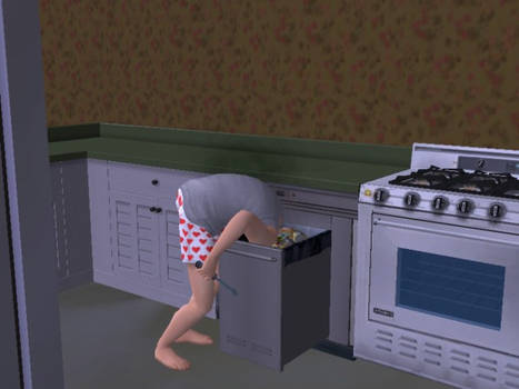 Sims 2- Head in the trash