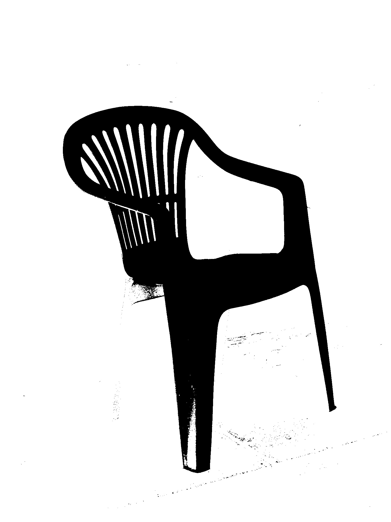 chair with black board effect