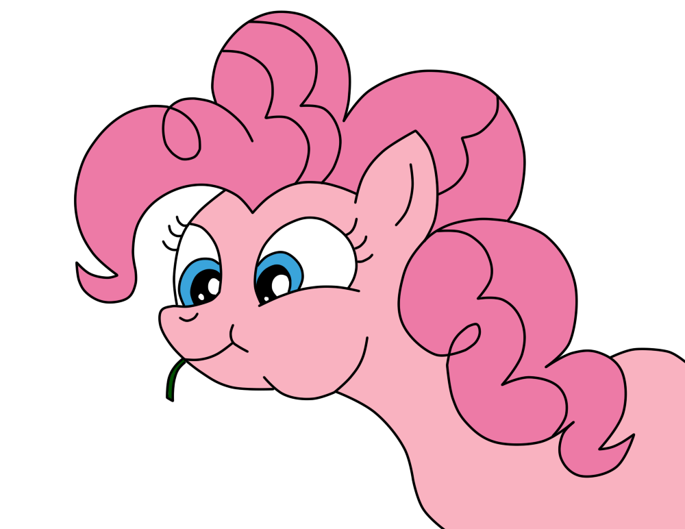 Pinkie Eating Flower