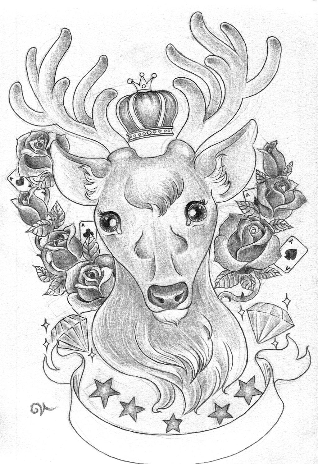 Little deer tattoo by preneko on DeviantArt