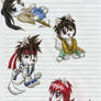 Samurai X chibi animals color