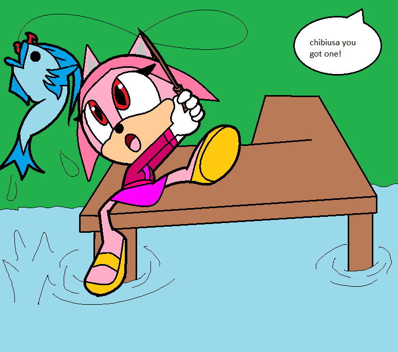 Chibiusa fishing