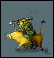 Halo - Master Chief vs Warthog