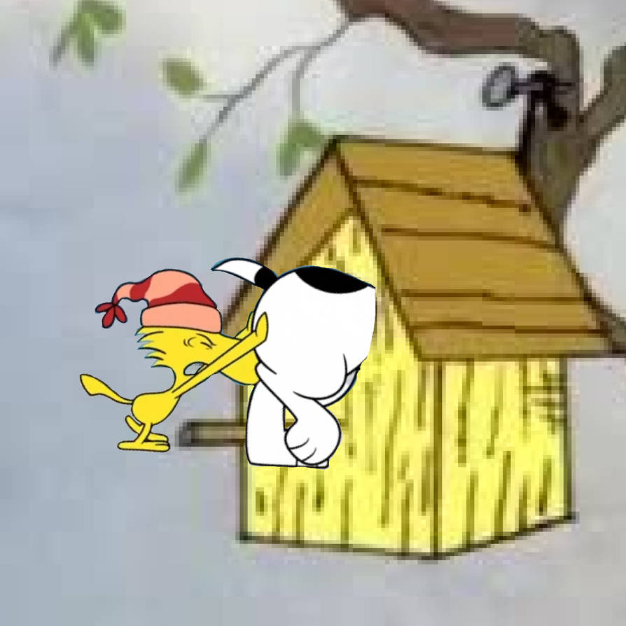 Snoopy Stuck In Woodstock Birdhouse by couragescooby87 on DeviantArt