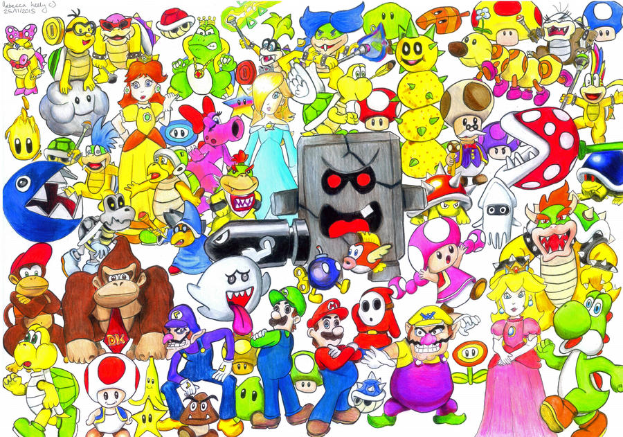 Nintendo Mario characters by becksbeck on DeviantArt
