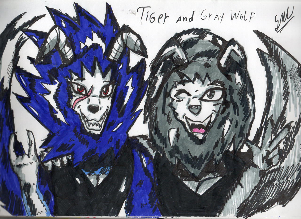 TIGER AND GREY WOLF (MONSTER RANCHER) FURRY by guillermoman on DeviantArt
