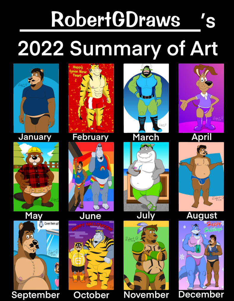 2022 Summary of Art by RobertGDraws on DeviantArt