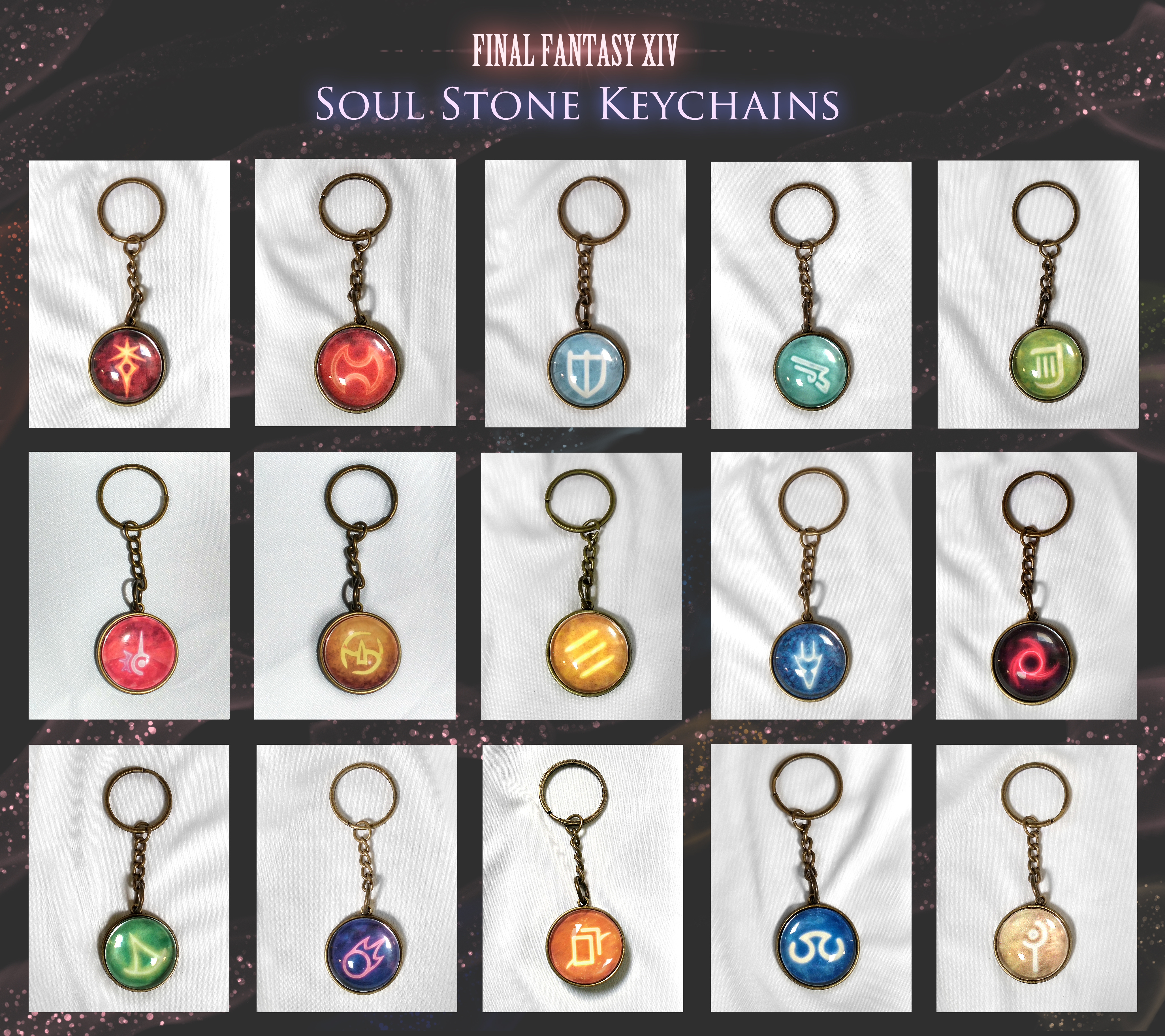 Final Fantasy Xiv Soul Stone Keychains By Laikari On Deviantart