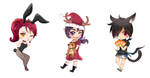 FFXIV Chibi Commissions by Laikari