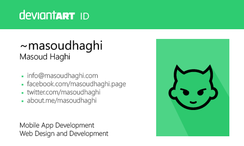 deviantART ID with Flat Design