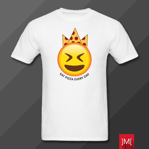 Pizza King Eat Pizza Every Day T-Shirt Design by masoudhaghi