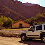 Jeep yellow barn