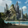 tropical matte painting