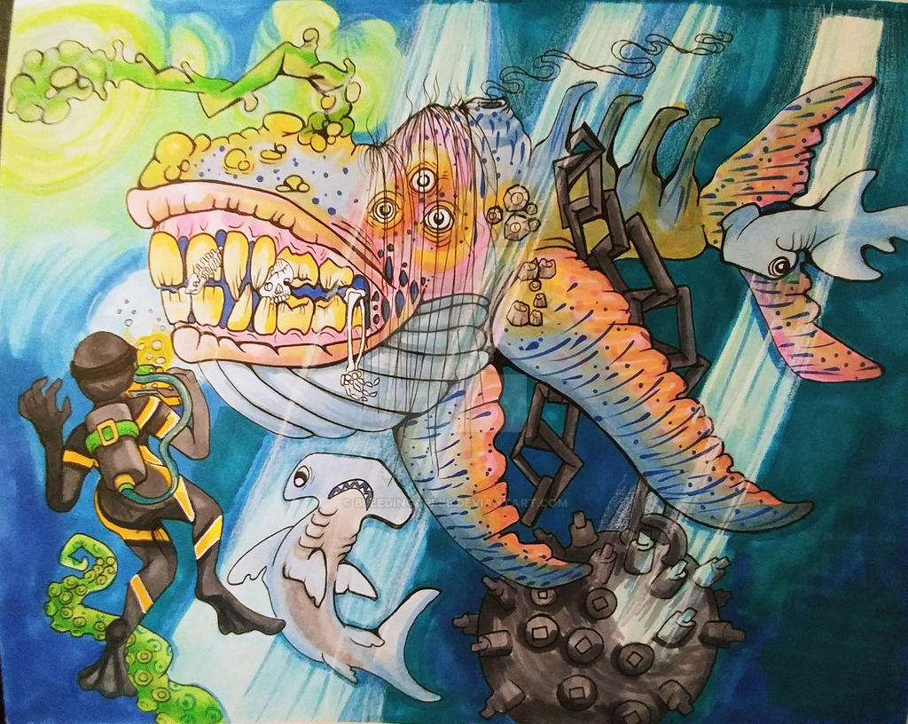 Mutated Whale Shark by BleedingApple on DeviantArt