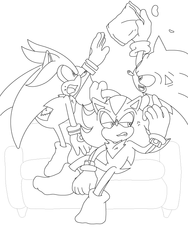 Sonic-Shadow-Silver.:lineart:. by DarkCatSoul on DeviantArt