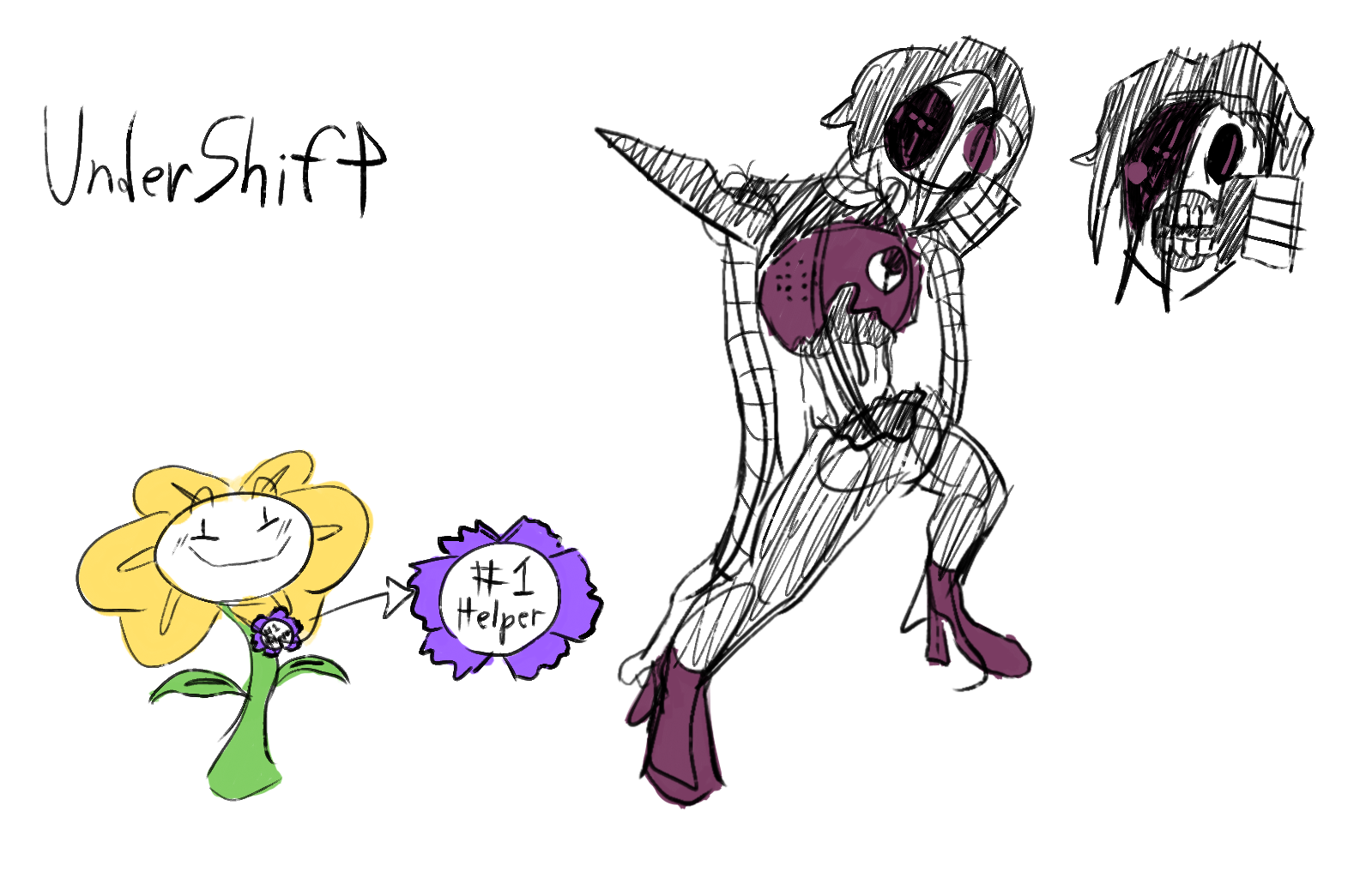 Underhorror Undershift Flowey and Chara by EdgyTaleSans on DeviantArt