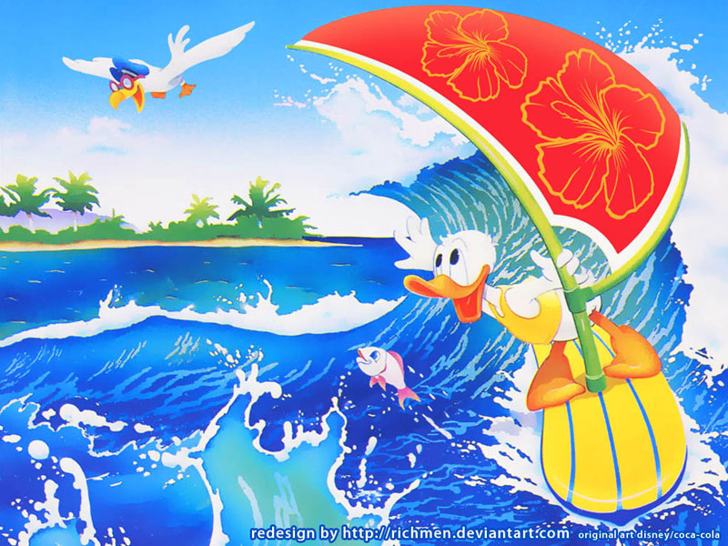 Donald Surf Wallpaper