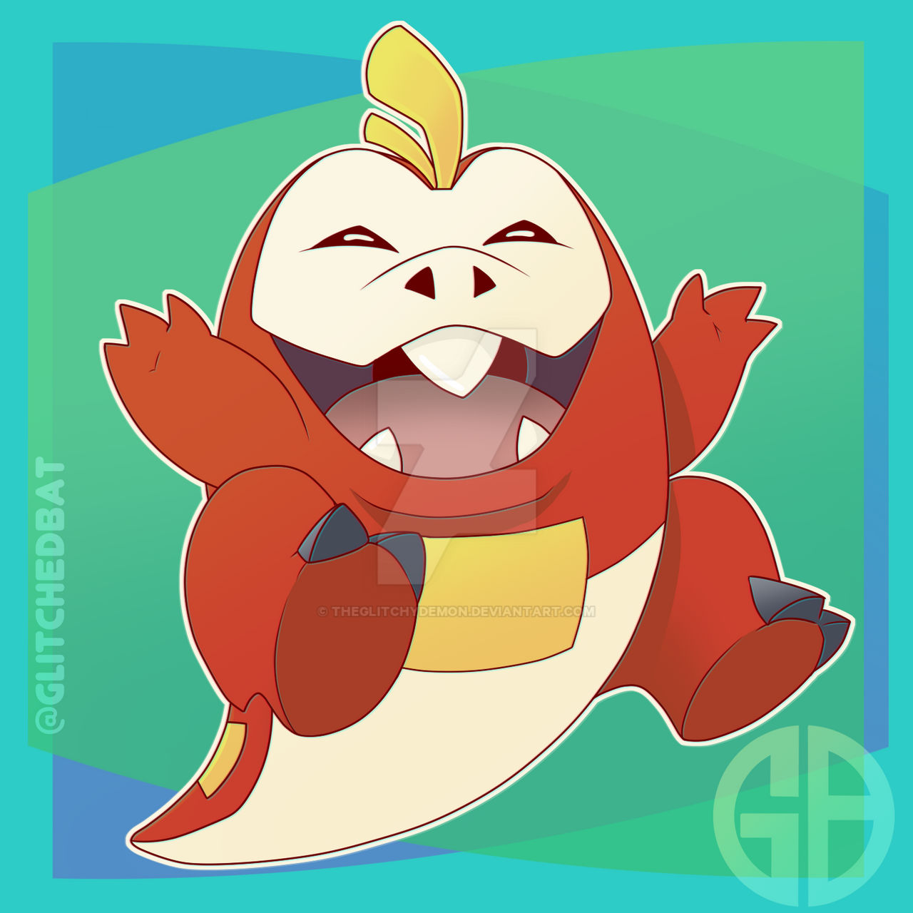Fuecoco by TheGlitchyDemon on DeviantArt