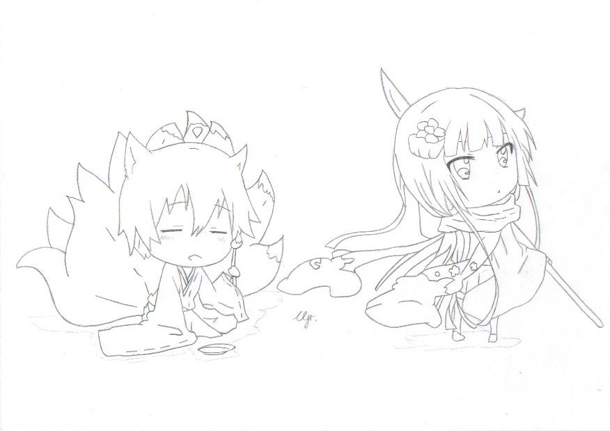 Inu x Boku SS Chibi Sketch