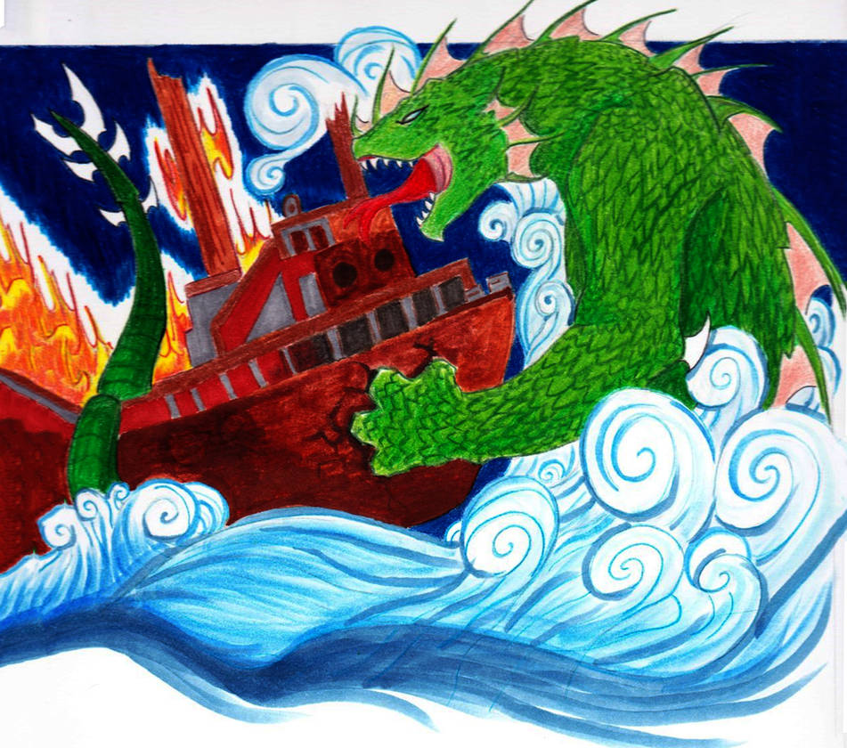 Waves carry monsters by Arddonmage on DeviantArt