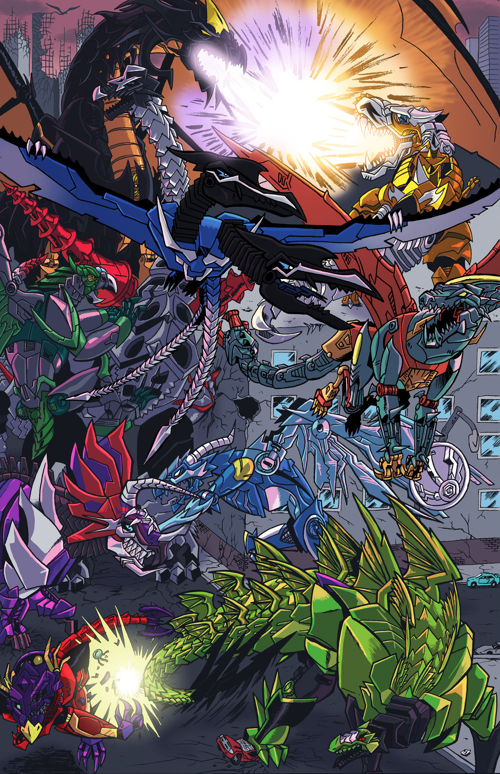 Dinobots V Predacons color by Transypoo on DeviantArt