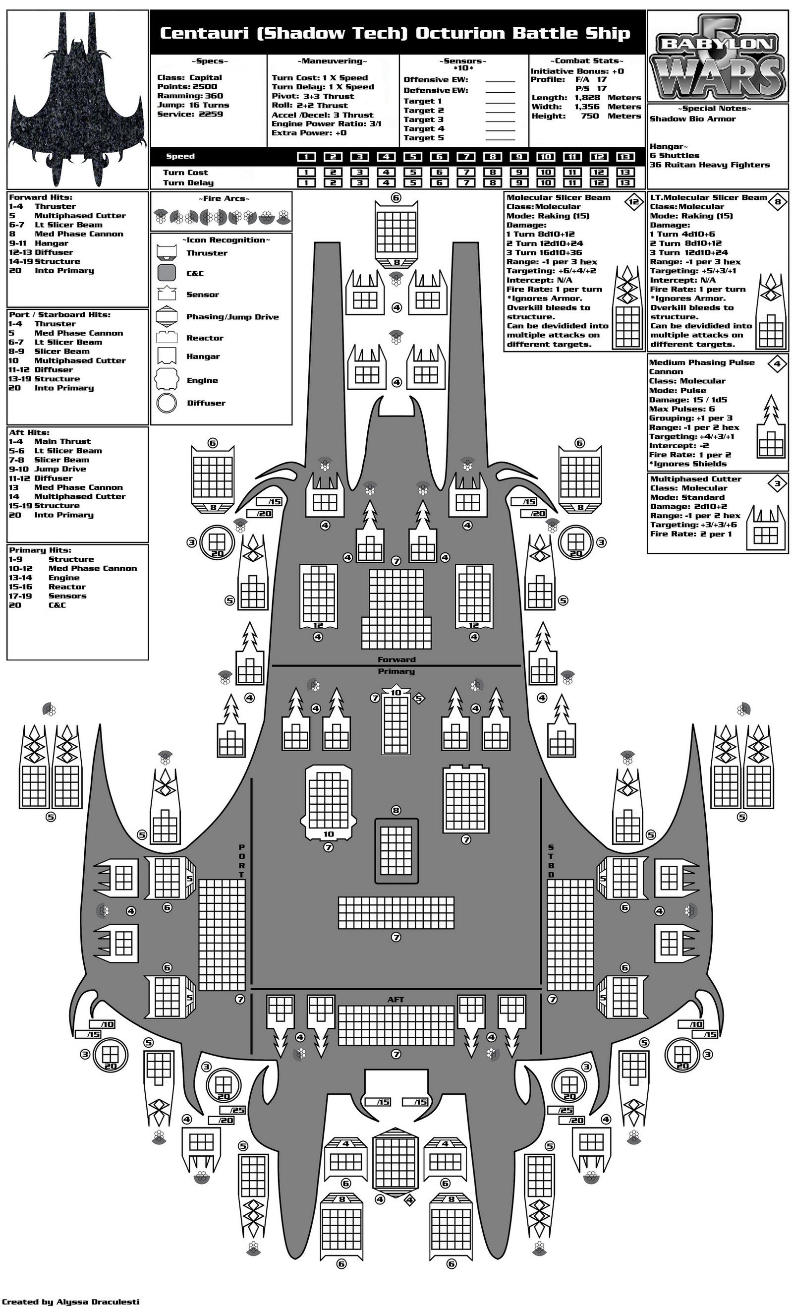 Centauri Shadow Tech Octurion Battle Ship by Draculesti on DeviantArt