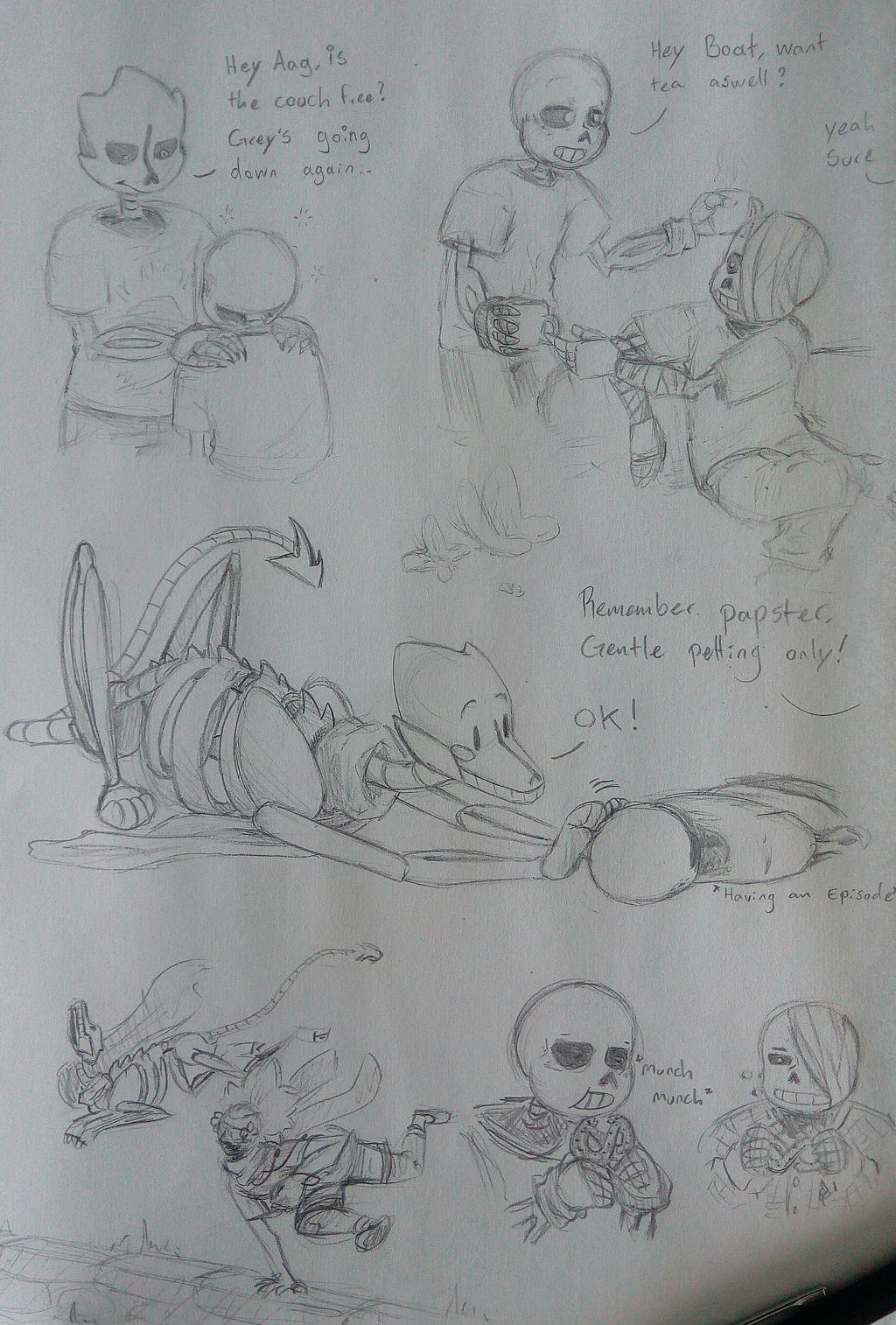 Roomie AU sketch dump!