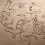 Roomies pile