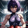 Motoko Kusanagi with boxing gloves