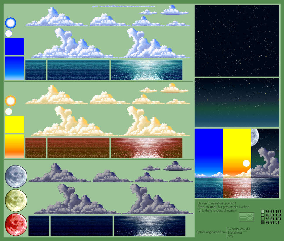 Background Compilation: Ocean by jebo14 on DeviantArt