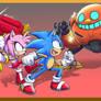 Sonic and Amy vs Egg Pawn