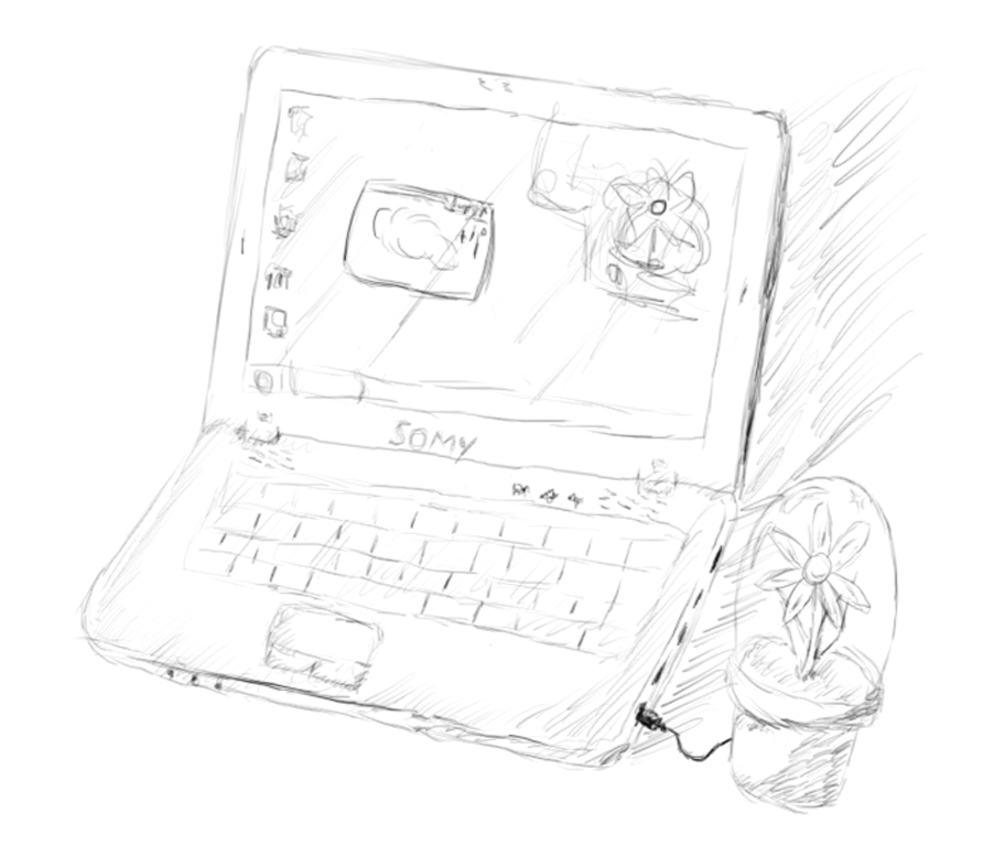 Laptop Flower