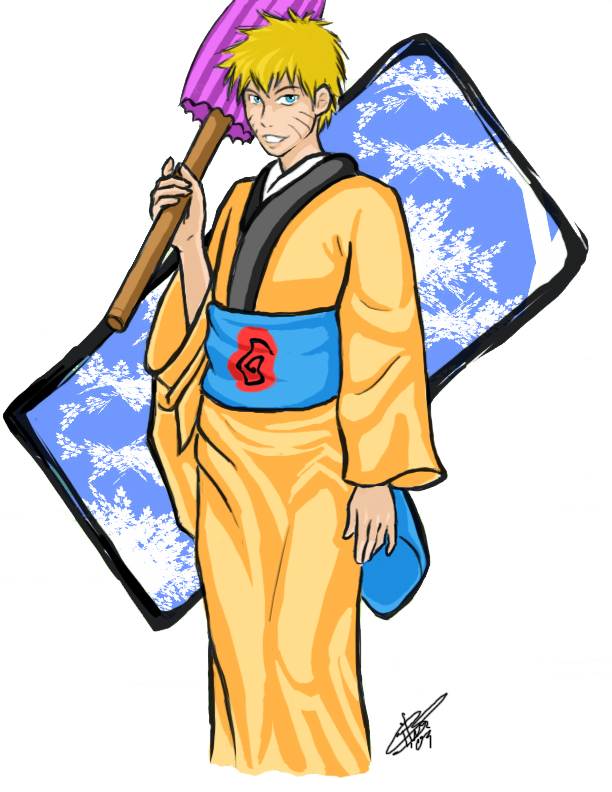 Naruto in a Kimono