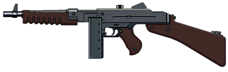 Submachine Gun 1946 with stock