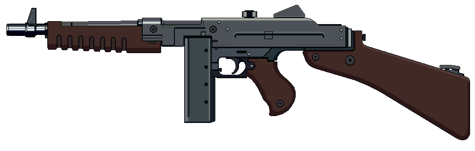 Machine Gun Deviantart Submachine Gun 1946 with stock by Ruiner3000 on DeviantArt
