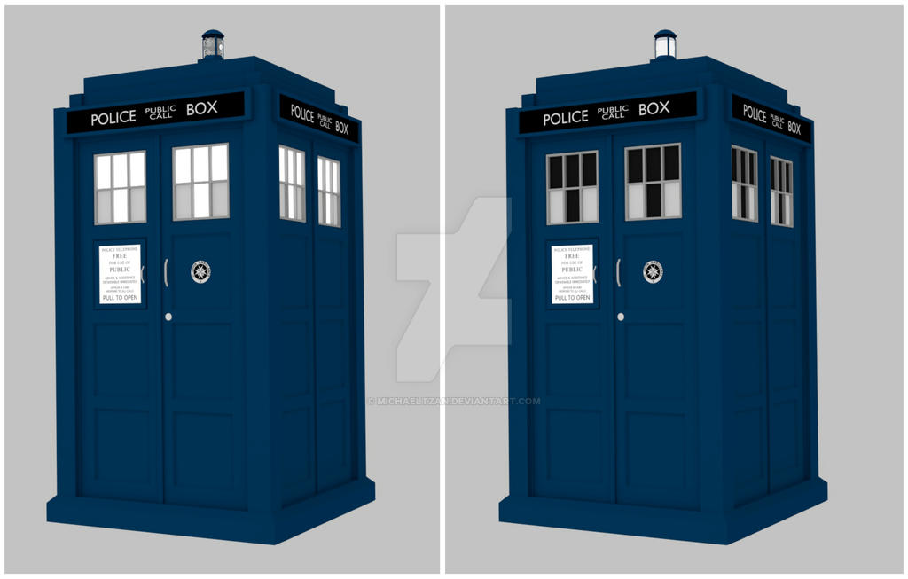 2010 TARDIS 3D Model - with Textures and Materials